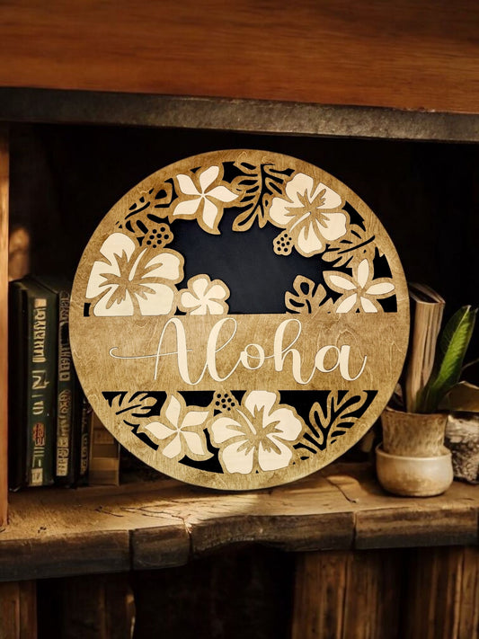 Handcrafted Island Greeting Signs – “Hafa Adai, Talofa, Aloha, Kumusta, Welcome”