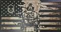 Custom 3D American Flag with Soldier Breakthrough | Veteran-Made Wall Art