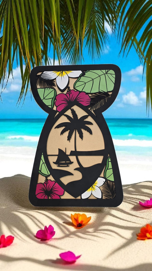 Guam Spirit Latte Stone Wall Art – 28" x 18.5"