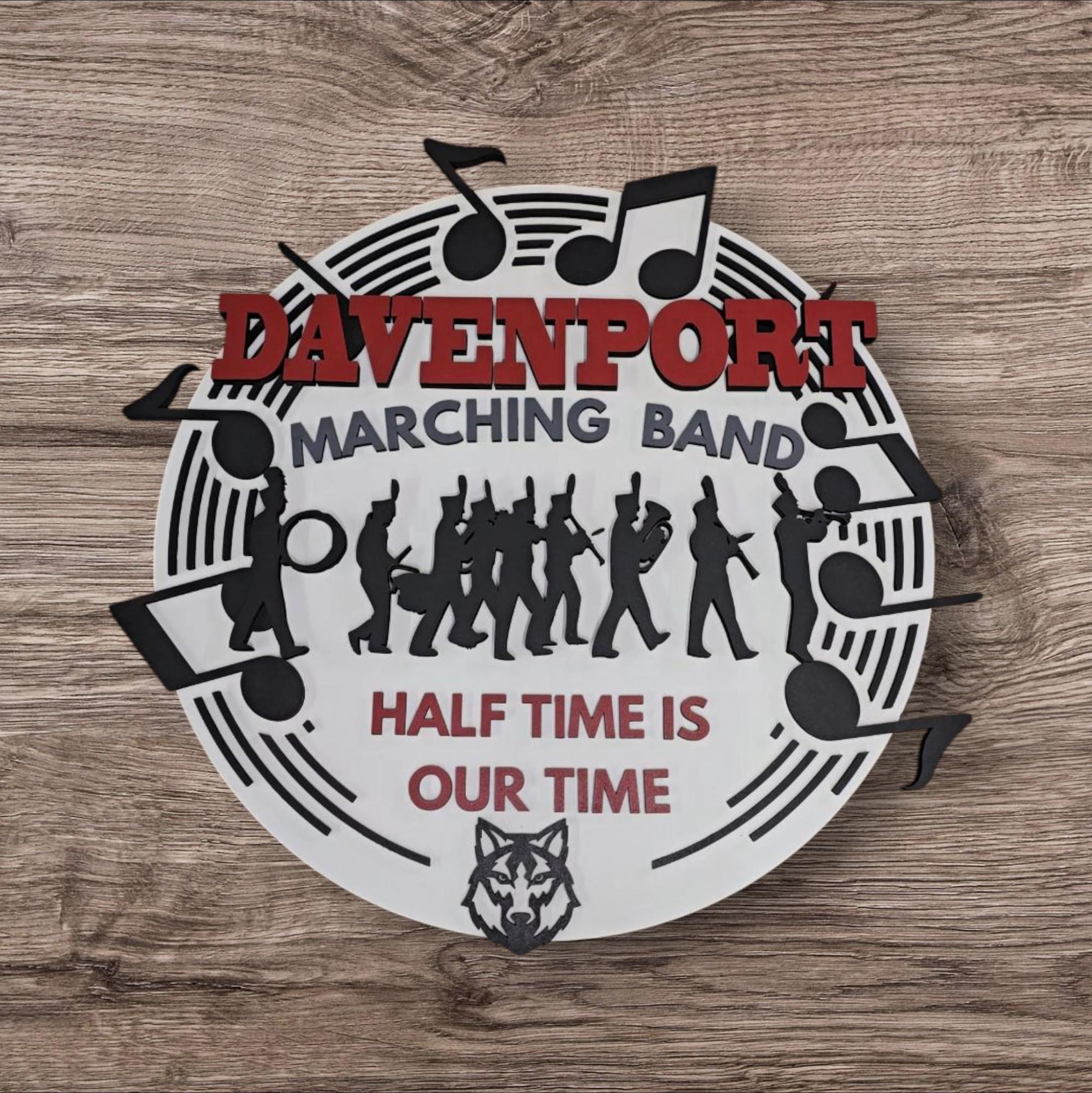 Marching Band Door Round decor