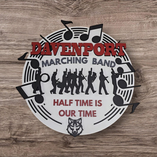 Marching Band Door Round decor