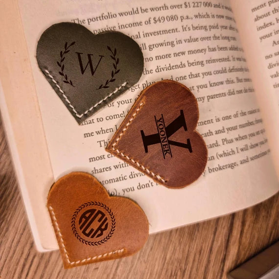 Engravable Heart Bookmarks
