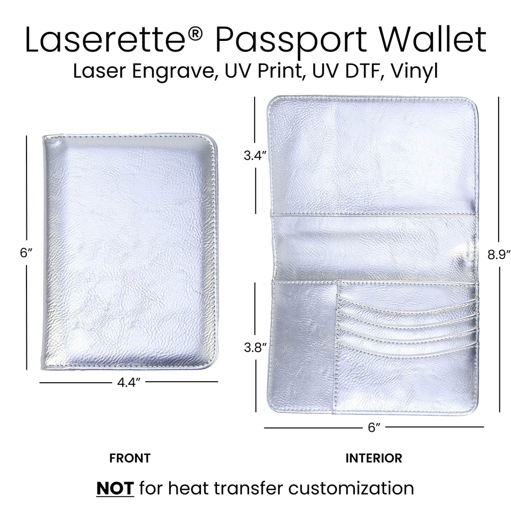 Engravable Laserette Passport Wallet