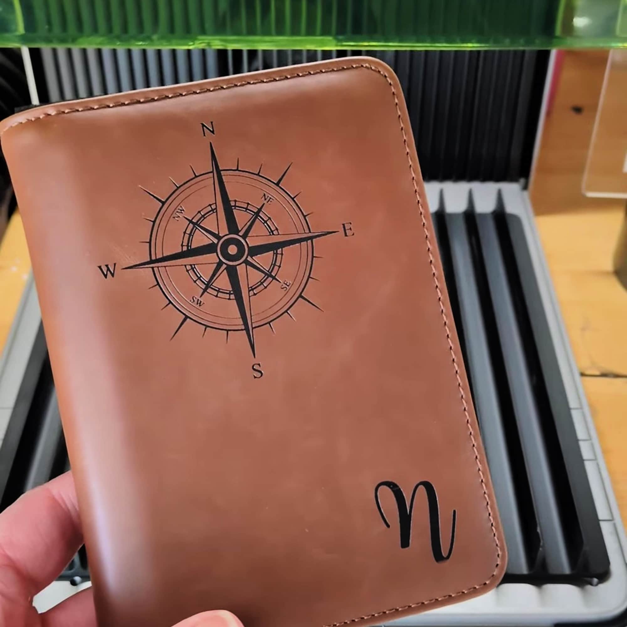 Engravable Laserette Passport Wallet