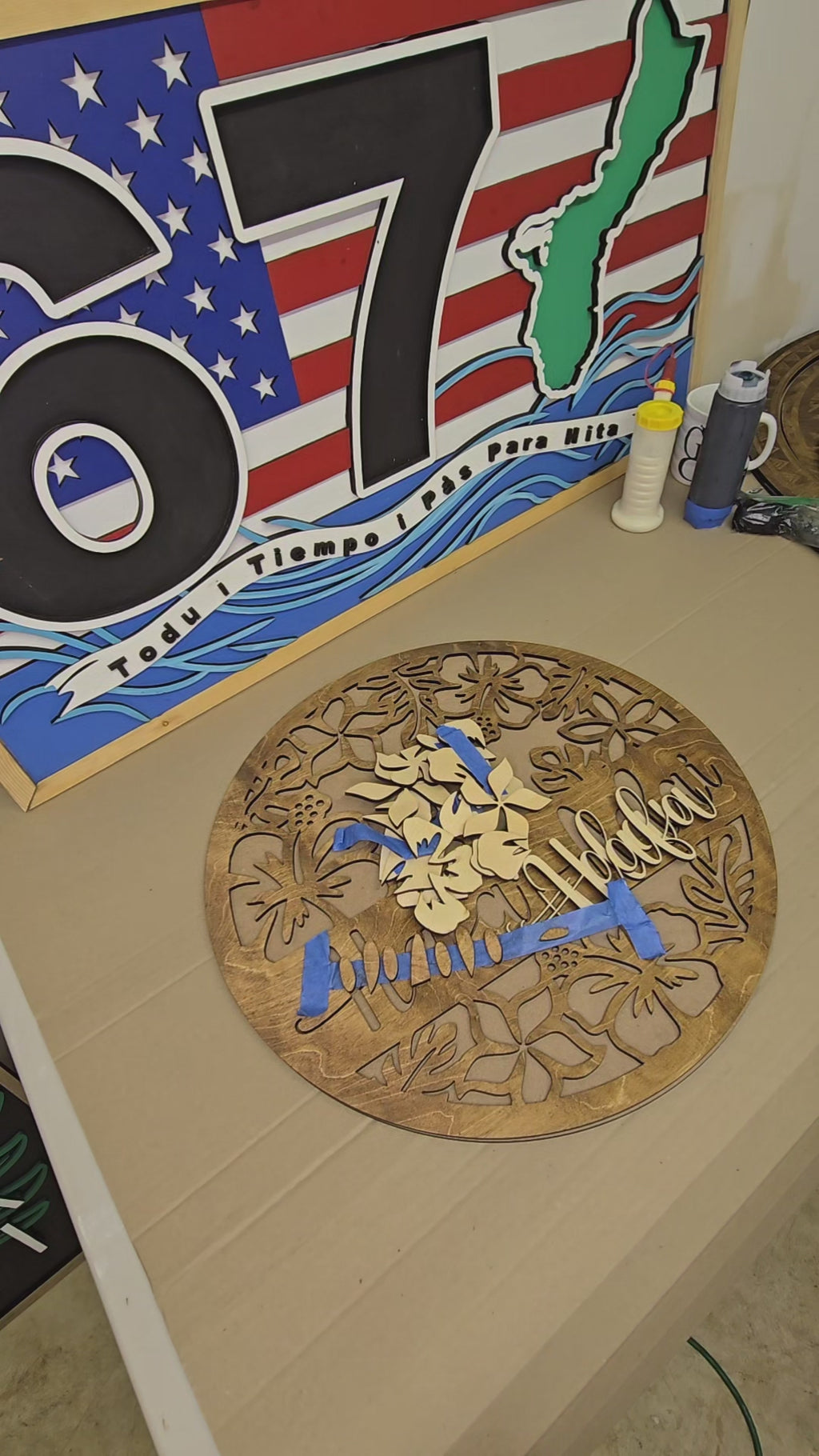 Handcrafted Island Greeting Signs – “Hafa Adai, Talofa, Aloha, Kumusta, Welcome”