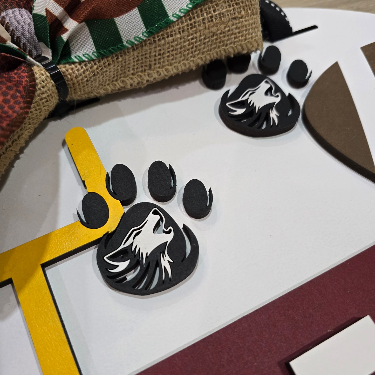 Wolf Pack – Davenport High School Football Door Hanger